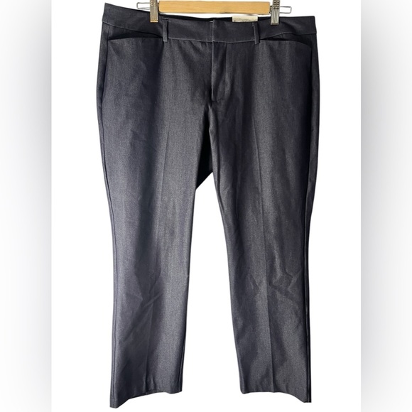 Elle Pants - ELLE Curvy Classic Mid Rise Skinny Fit Ankle Casual Pant Grayish Blue Sz 14
